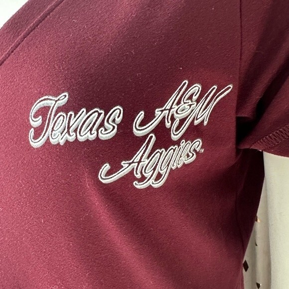 Champion Texas A&M University Women's Vapor Soft V Neck Short Sleeve T-shirt M - Picture 3 of 7